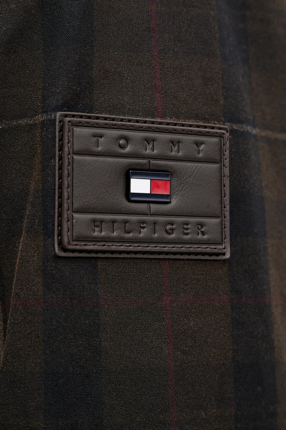 Bavlnená bunda Tommy Hilfiger MW0MW42566 hnedá