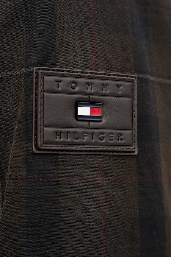 Bavlnená bunda Tommy Hilfiger MW0MW42566 hnedá