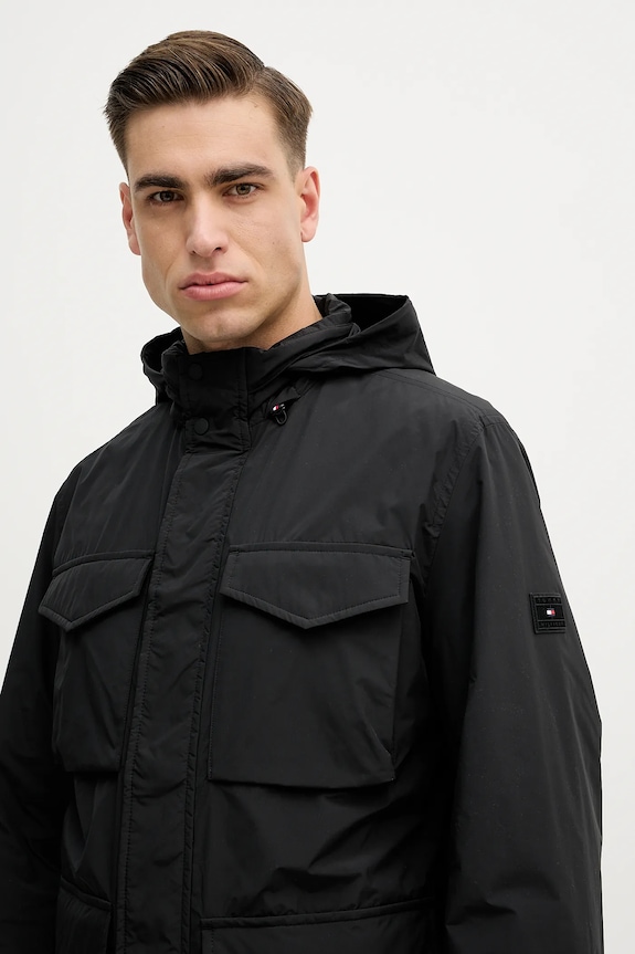 Bunda Tommy Hilfiger čierna MW0MW42568