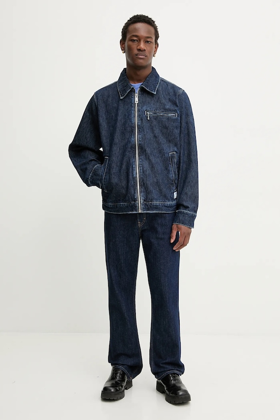 Rifľová bunda Hugo Blue Elzo 50551917 tmavomodrá SS26