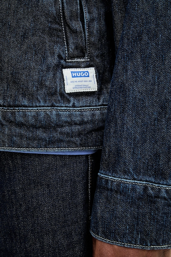 Rifľová bunda Hugo Blue Elzo 50551917 tmavomodrá