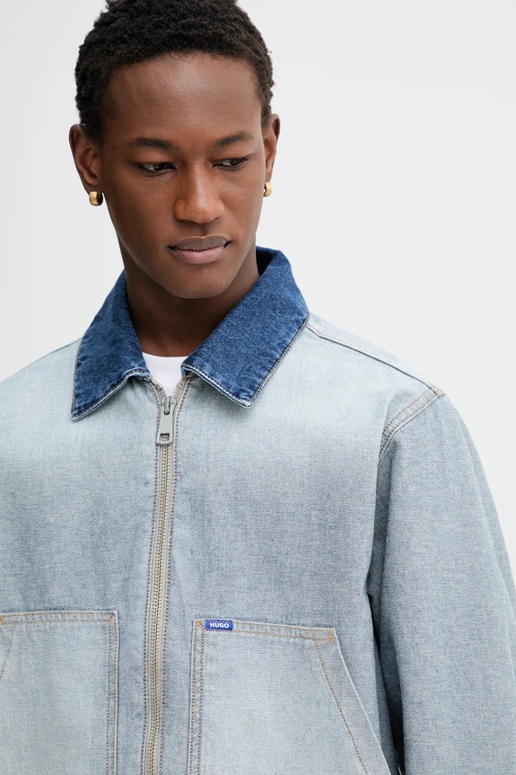 Hugo Blue geacă jeans Talian albastru 50553455
