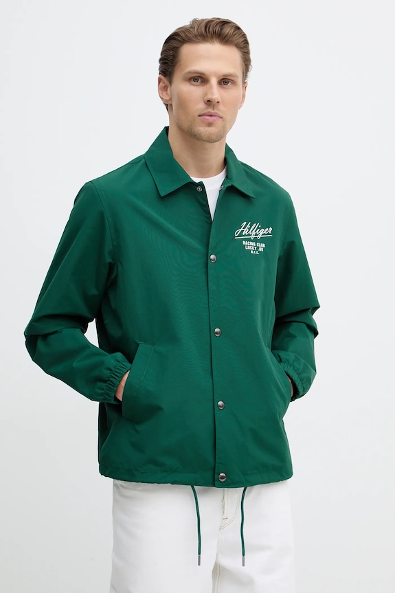 Tommy Hilfiger geacă cu captuseala verde MW0MW41871