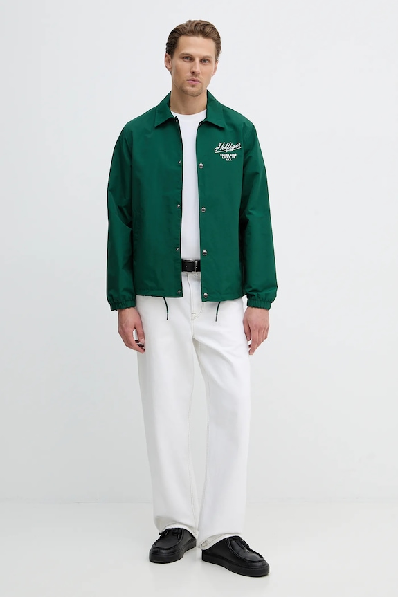 Tommy Hilfiger geacă MW0MW41871 verde SS26