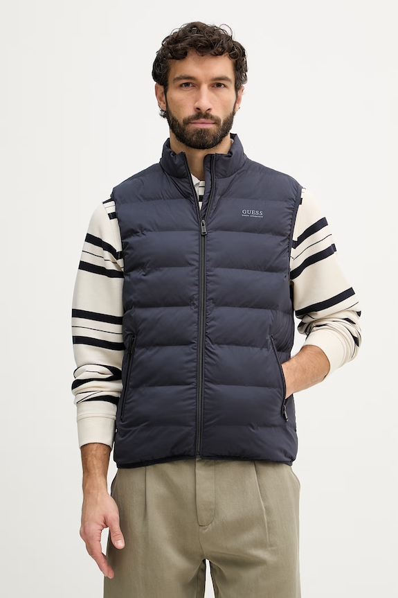 Guess vestă cu captuseala bleumarin M6RN25.WJ242
