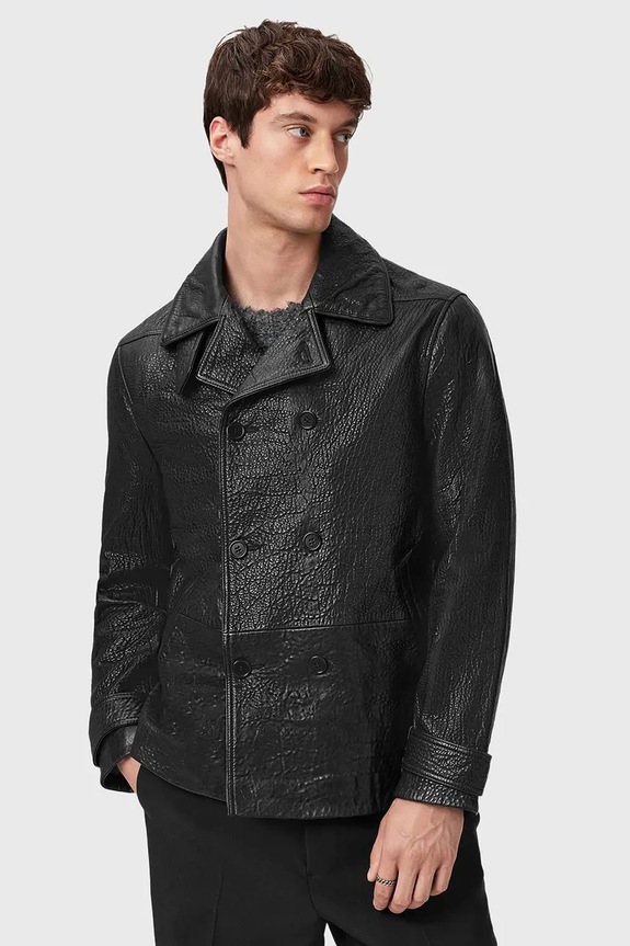 Abbigliamento AllSaints giacca in pelle M031LD nero