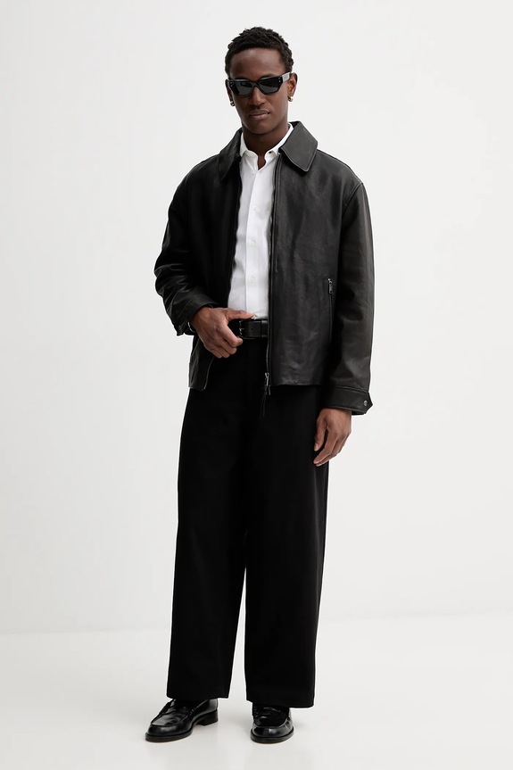 AllSaints kurtka skórzana M054LD czarny SS26