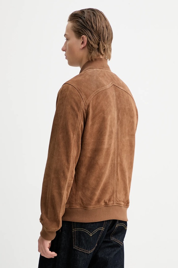 Oblečení Semišová bomber bunda AllSaints M034LD hnědá