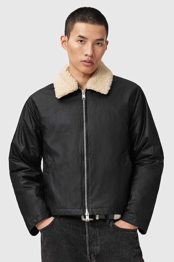 AllSaints kurtka nieocieplane czarny M040OD