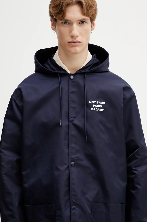Куртка Drôle de Monsieur La Parka Slogan чорний PERM.CT130.PA014.NY
