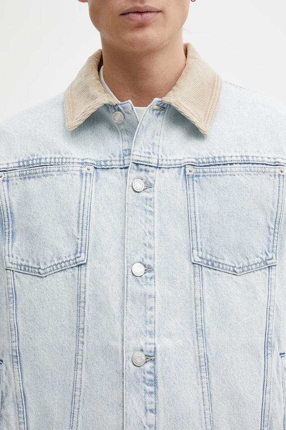 Хлопковая джинсовая куртка Drôle de Monsieur La Veste Jean Délavée голубой PERM.JT256.CO123.LBE