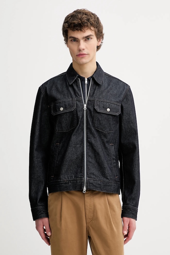 Rag & Bone kurtka jeansowa bez kaptura granatowy RX0725HORRR