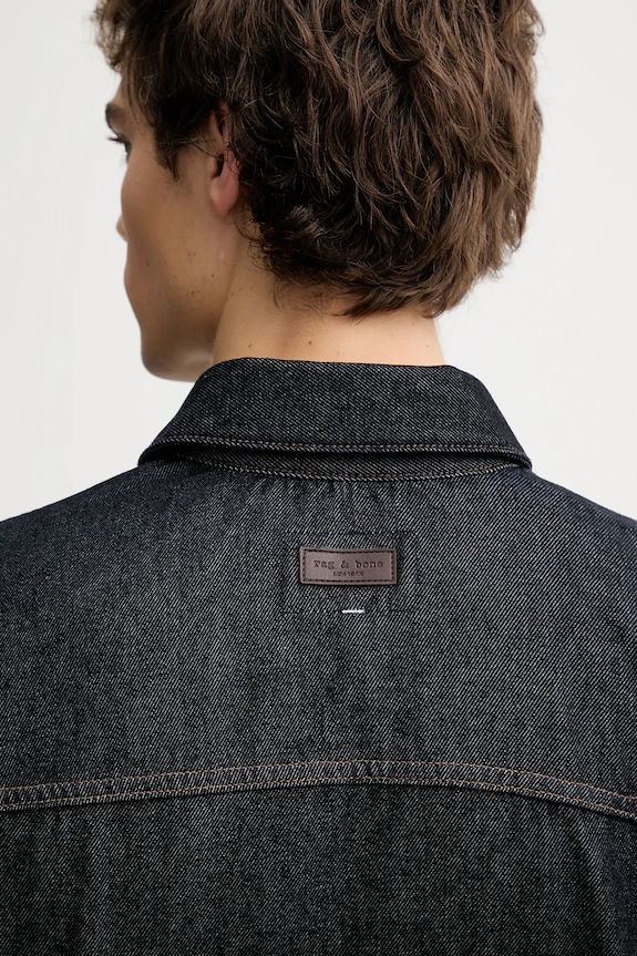Rag & Bone kurtka jeansowa RX0725HORRR granatowy
