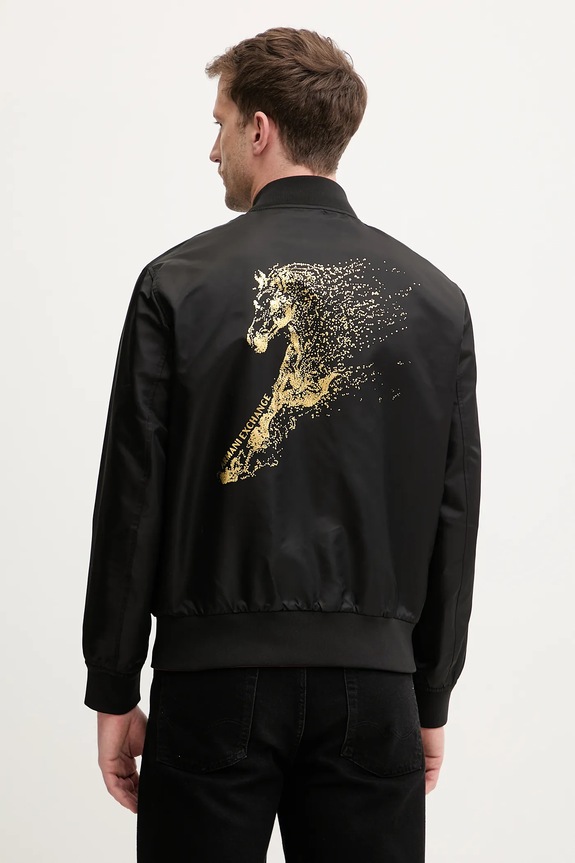 Obojstranná bunda bomber Armani Exchange čierna XM002026.AF19828