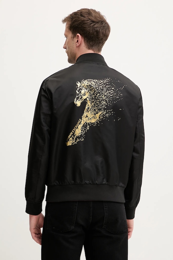 Obojstranná bunda bomber Armani Exchange čierna XM002026.AF19828