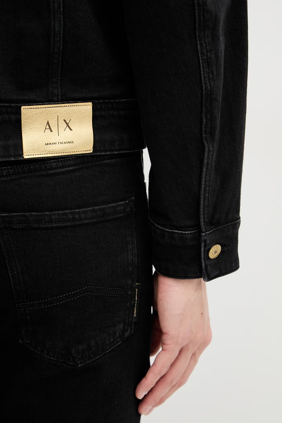 Armani Exchange bunda pánska rifľová čierna XM002028.AF19899