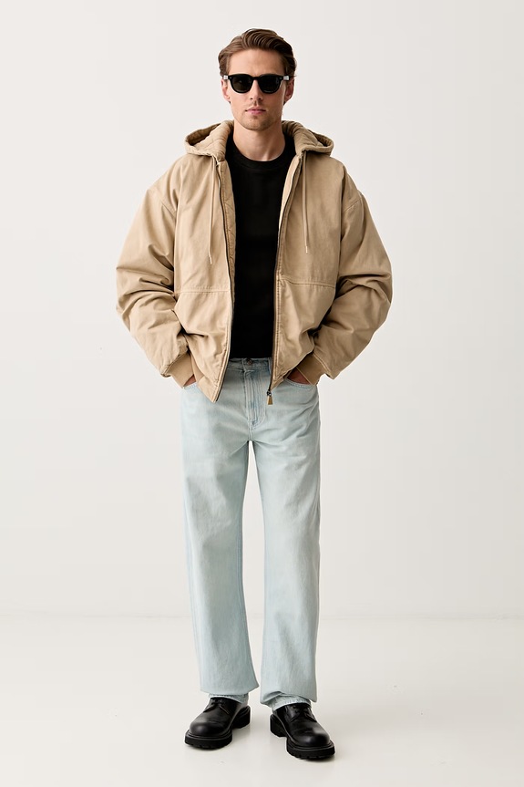 adidas Originals giacca di mezza stagione da uomo in cotone Equipment Jacket KE6076 beige SS26