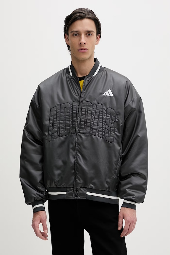 Bunda adidas Stadium oversize sivá JZ6913