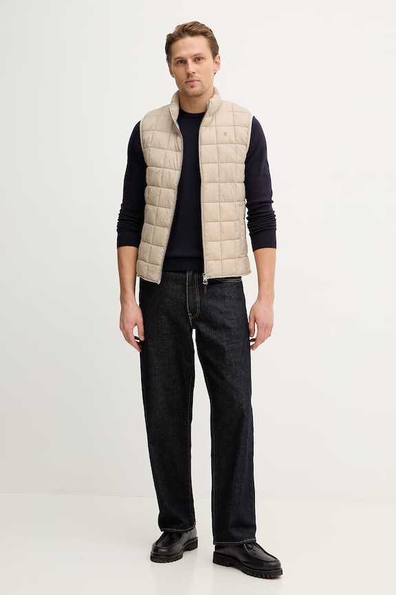 Hackett London bezrękawnik HM4000089 beżowy SS26