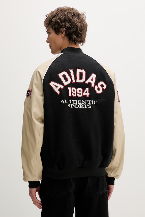 Bomber jakna s primesjo volne adidas Originals S podlogo črna KE2243