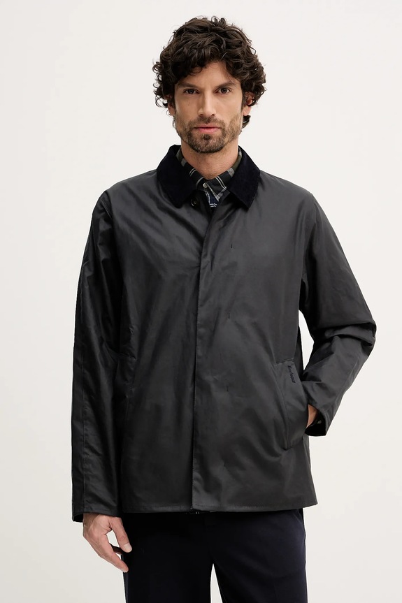 Bavlnená bunda Barbour Lorden nezateplené tmavomodrá MWX2526