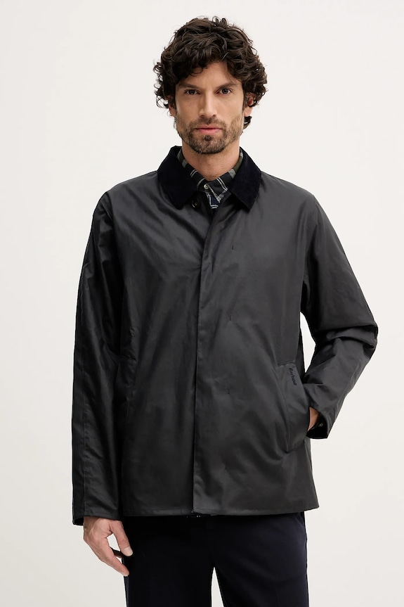 Bavlnená bunda Barbour Lorden nezateplené tmavomodrá MWX2526