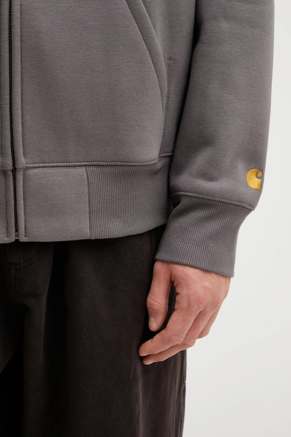 Mikina Carhartt WIP Hooded Chase Jacket šedá I033664.3H5XX