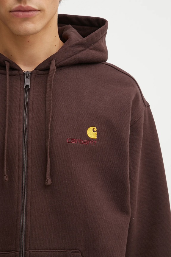 Кофта Carhartt WIP Hooded American Script Jacket коричневый I033063.33HXX