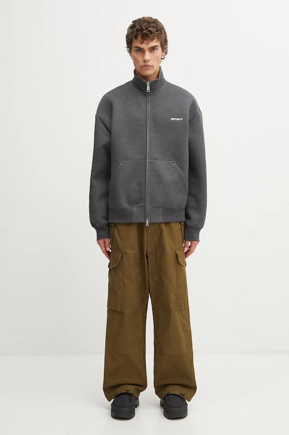 Mikina Carhartt WIP Alda Zip Sweat Jacket I036056.0D2XX sivá