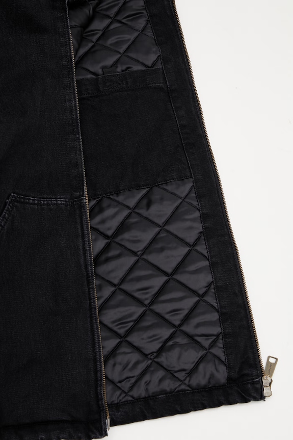 Хлопковая джинсовая куртка Carhartt WIP Cleveland Jacket I036258.8906 чёрный