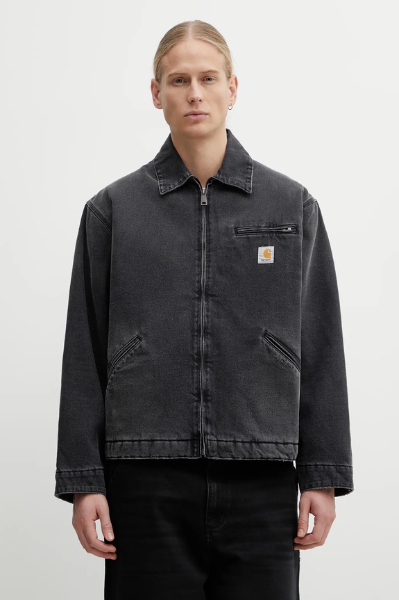 Carhartt WIP kurtka bawełniana OG Detroit Jacket z podszewką czarny I036259.89B7