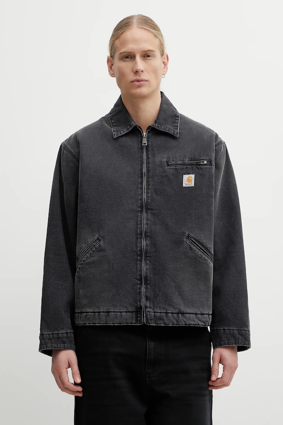 Carhartt WIP kurtka bawełniana OG Detroit Jacket z podszewką czarny I036259.89B7