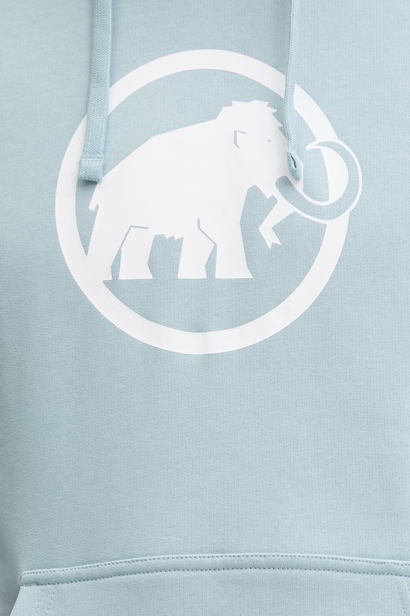Mammut mikina s kapucňou pánska bavlnená 1014.07410 tyrkysová