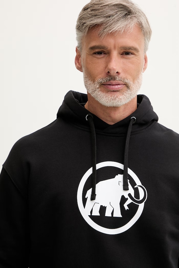 Mammut mikina s kapucňou pánska bavlnená čierna 1014.07410