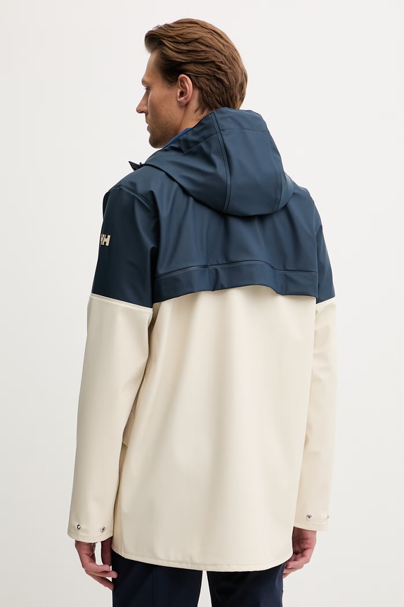 Oblečenie Helly Hansen trekingová bunda pánska MOSS BLOCK 54589 béžová