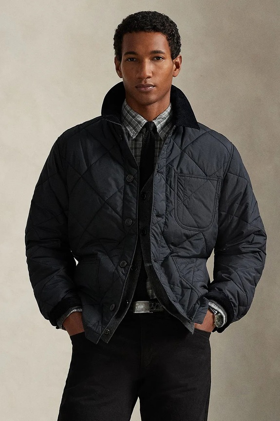 Bunda Polo Ralph Lauren MATTE FINE POLY jemné zateplenie čierna 710968117
