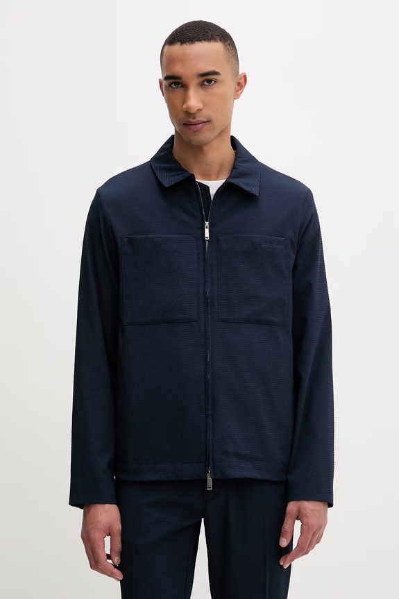 Calvin Klein jachetă scurtă pentru bărbați bleumarin LV04LF424G