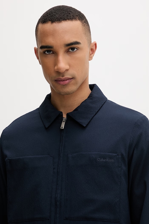 Calvin Klein jachetă scurtă pentru bărbați bleumarin LV04LF424G