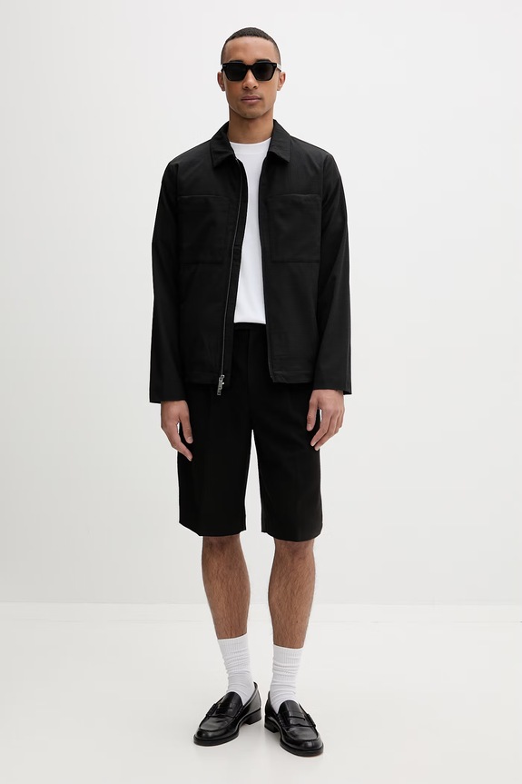 Calvin Klein krátka pánska bunda LV04LF424G čierna SS26