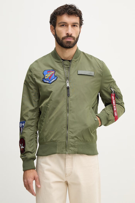 Alpha Industries kurtka bomber MA-1 TT Flying Tigers Light nieocieplane zielony 156129.01