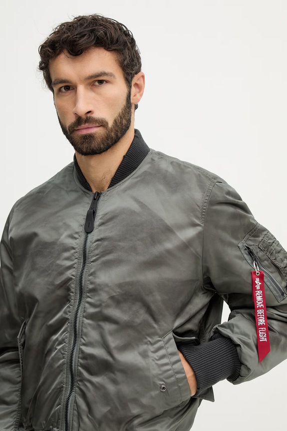 Куртка-бомбер Alpha Industries MA-1 Distressed зелений 258128