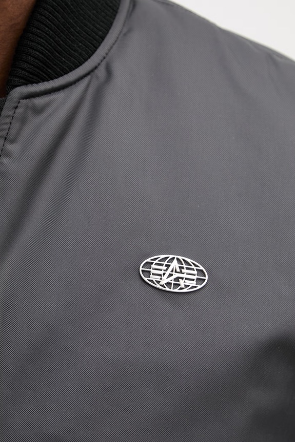 Bunda Alpha Industries World Logo MA-1 266102 sivá