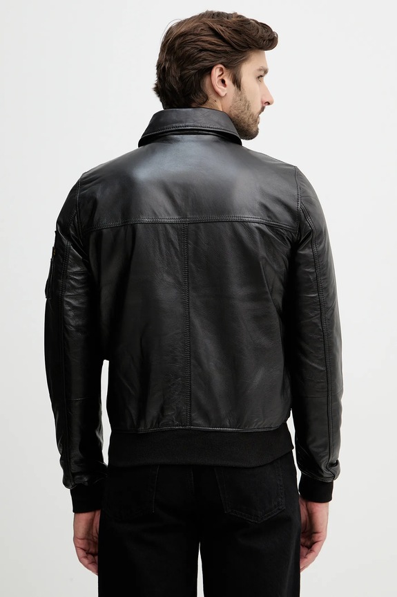Ruházat Alpha Industries bőrdzseki CWU-45/P Leather 266106 fekete