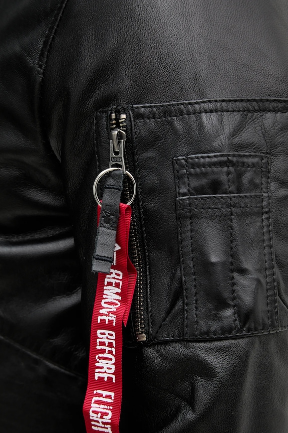 Alpha Industries bőrdzseki CWU-45/P Leather 266106 fekete