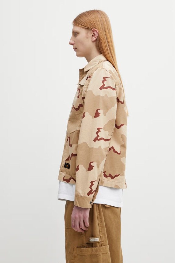 Alpha Industries Chore krótka kurtka bawełniana męska 266105C beżowy SS26