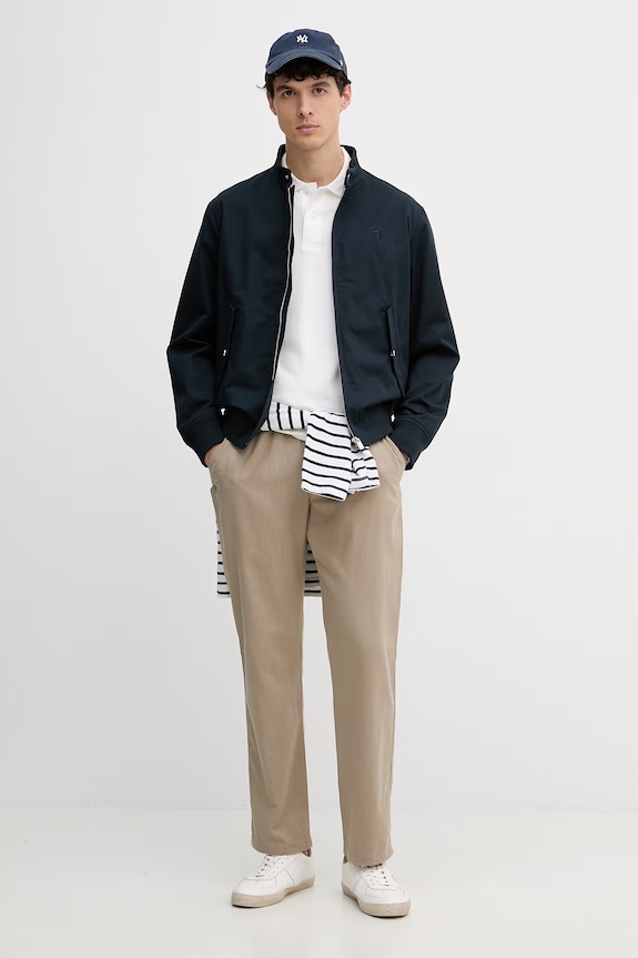 Trussardi bunda pánska R027M000051N tmavomodrá SS26