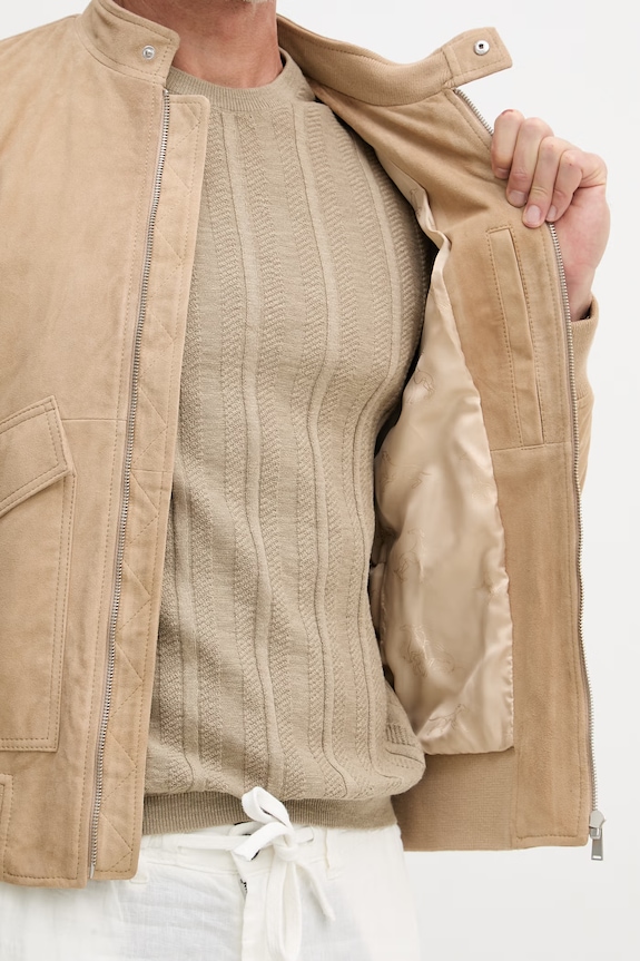 Trussardi kurtka przejściowa męska zamszowa R312M000046N