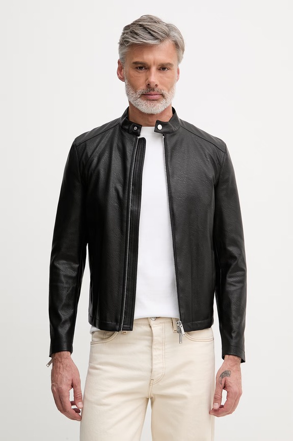 Sisley jachetă scurtă bărbați negru 21DYSN03P.100