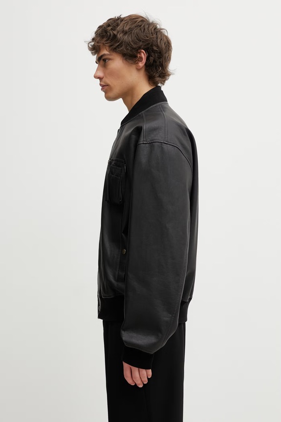 MM6 Maison Margiela куртка-бомбер мужская SH0AM0080.M35740.900 чёрный SS26