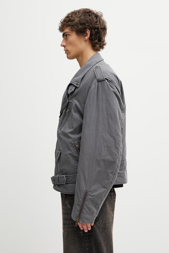 MM6 Maison Margiela biker jacket Men's SH0AM0081.M35741.855 gray SS26
